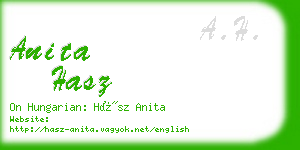 anita hasz business card